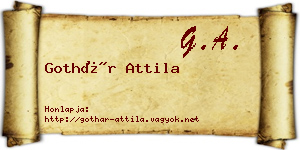 Gothár Attila névjegykártya
